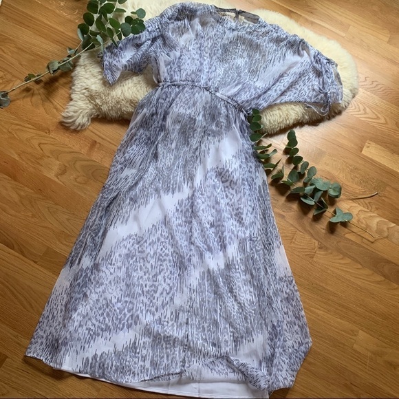 NWT Prologue Watercolor Sheer Loose Midi Dress XS - Picture 2 of 6